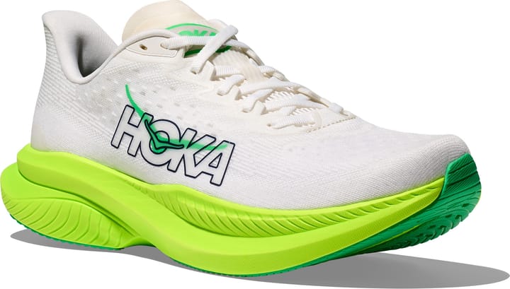 Hoka Men's Mach 6 White/Neon Lime Hoka Hoka Men's Mach 6 White/Neon Lime Hoka