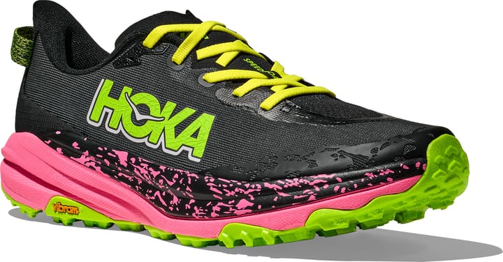 Hoka Men's Speedgoat 6 Black/Neon Rose Hoka