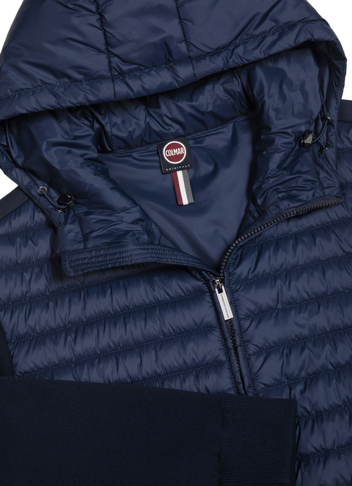 Colmar Men's Hybrid Padded Jacket With Hood Navy Blue Colmar
