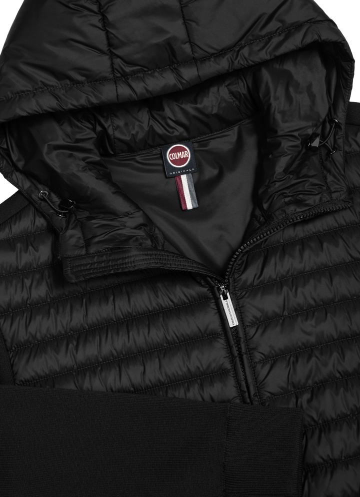 Colmar Men's Hybrid Padded Jacket With Hood Black Colmar