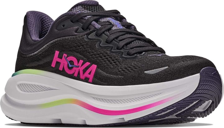 Hoka Women's Bondi 9 Black/Neon Dragonfruit Hoka