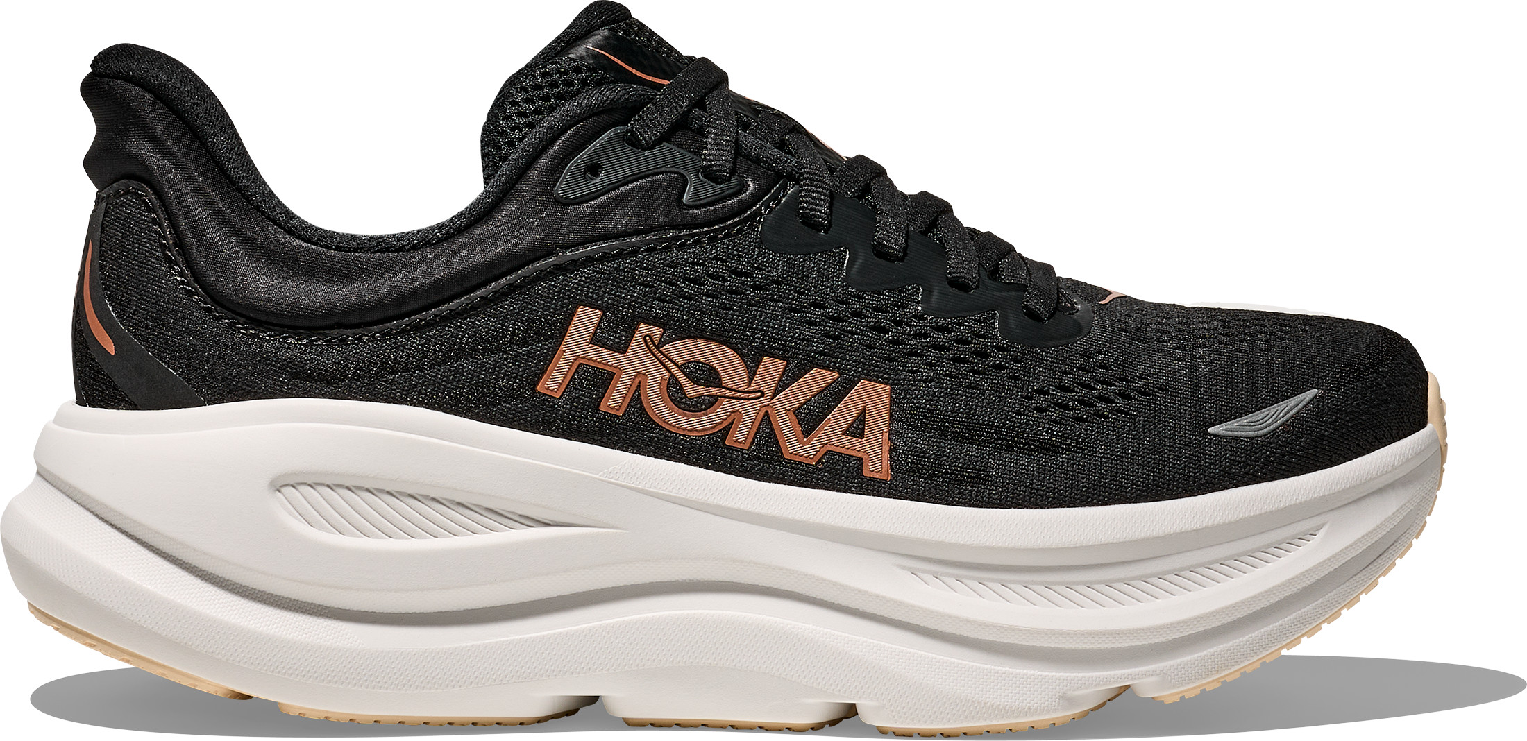 Hoka Women's Bondi 9 Black/Rose Gold
