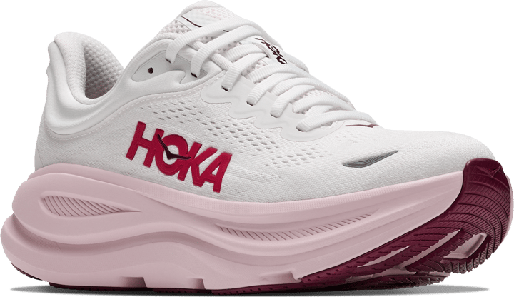 Hoka Women's Bondi 9 Wide White/Pink Opal Hoka