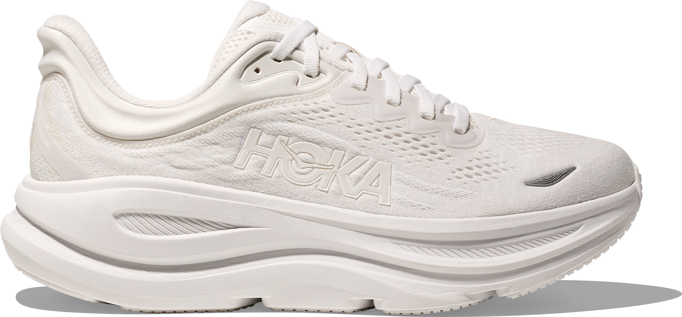 Hoka Women's Bondi 9 Wide White/White Løpesko 38