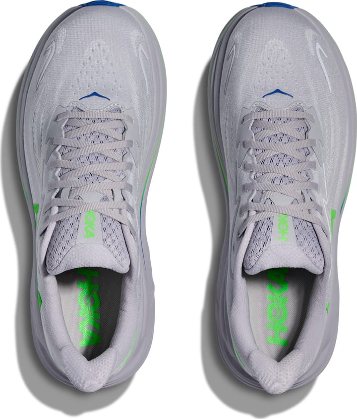 Hoka Men's Clifton 10 Ash Grey / Neon Green Hoka