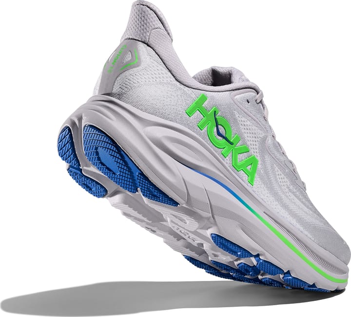 Hoka Men's Clifton 10 Ash Grey / Neon Green Hoka