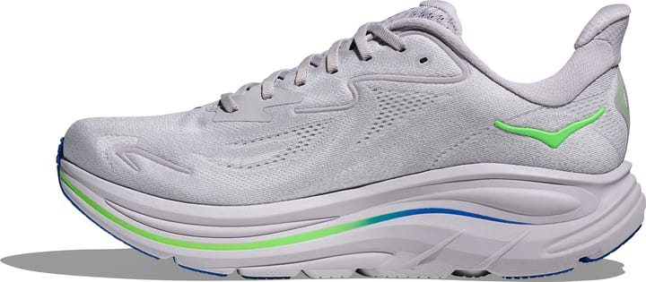 Hoka Men's Clifton 10 Ash Grey / Neon Green Hoka
