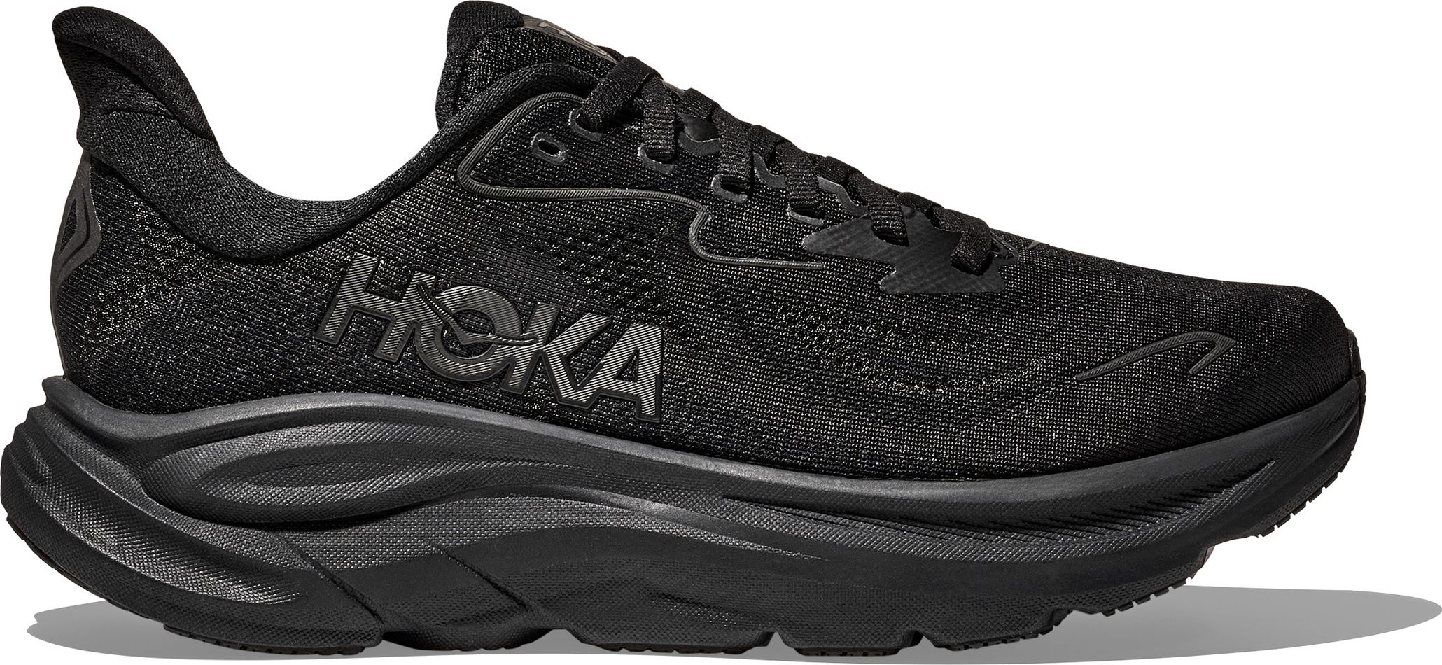 HOKA CLIFTON 10 X-WIDE 8 2E ブラック/ホワイト Men's Clifton 10 Running Shoe - Black/White - Wide (2E