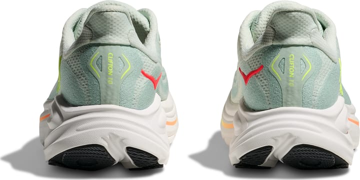 Hoka Women's Clifton 10 Wide Sea Glass/Neon Flame Hoka