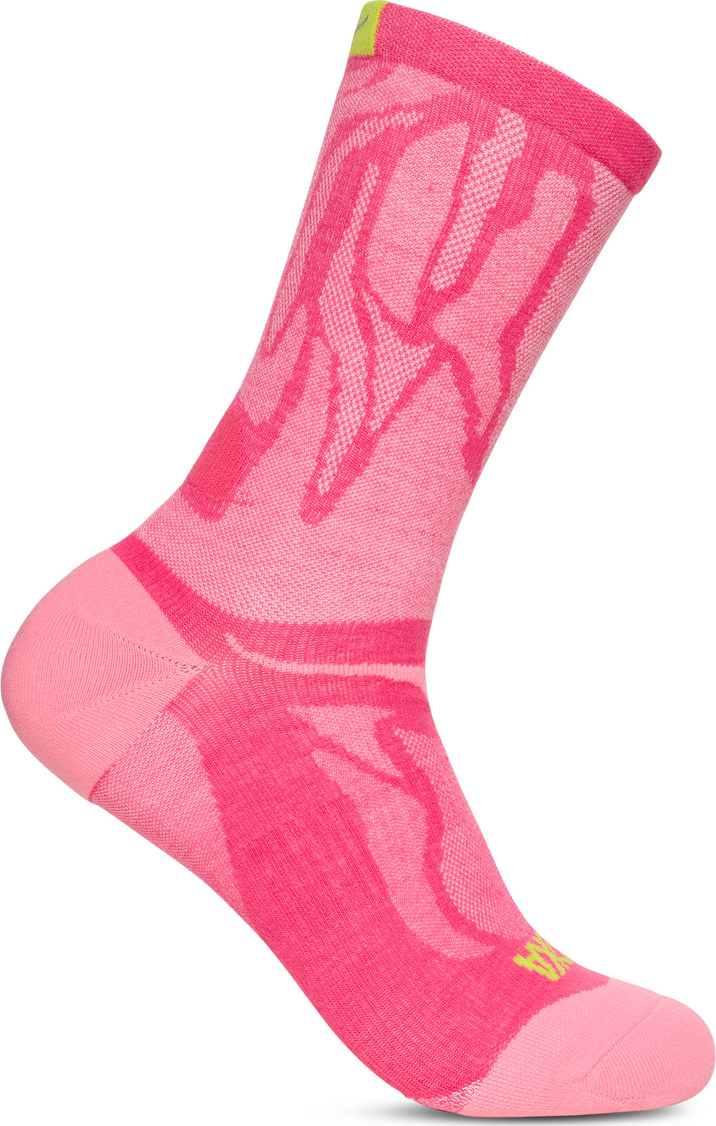 Hoka Unisex Clifton 10 Crew Run Sock Electric Rose Träningsstrumpor M
