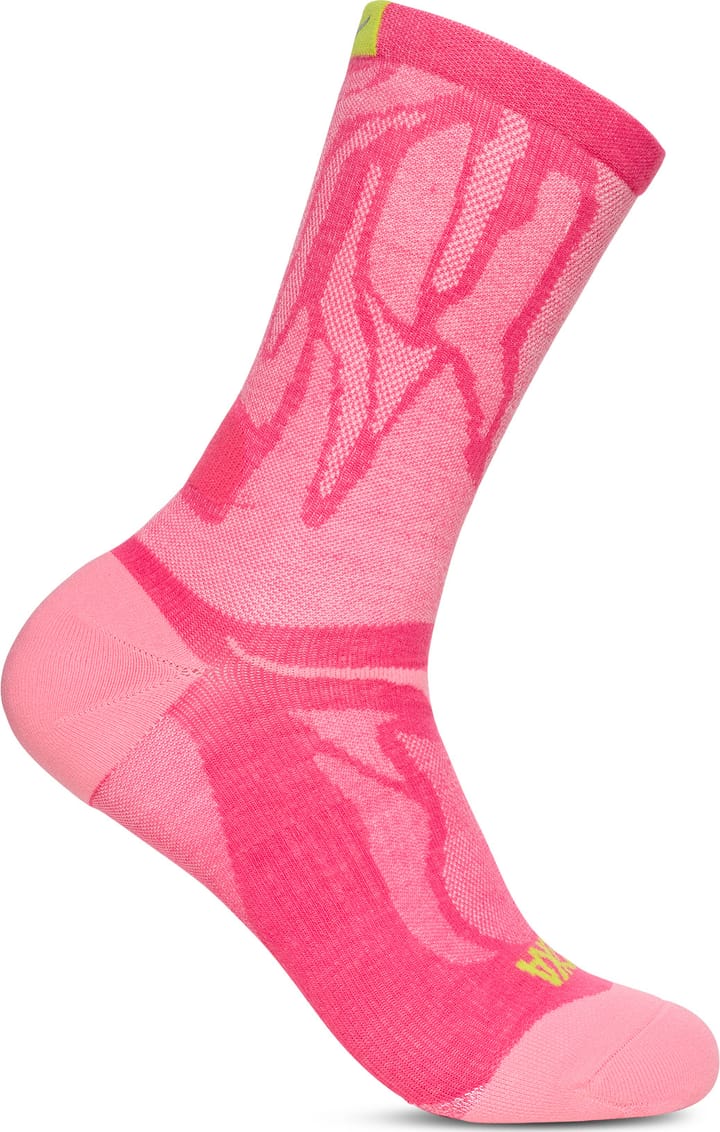 Hoka Unisex Clifton 10 Crew Run Sock Electric Rose Hoka