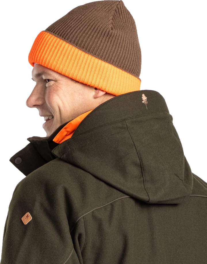 Pinewood Men's Småland Reversible Hunters Hat Mossgreen/Orange Pinewood