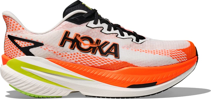 Hoka Men's Mach X 3 White/Neon Tangerine Hoka