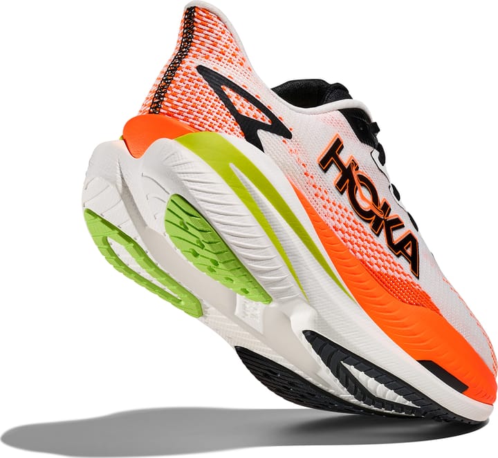 Hoka Men's Mach X 3 White/Neon Tangerine Hoka