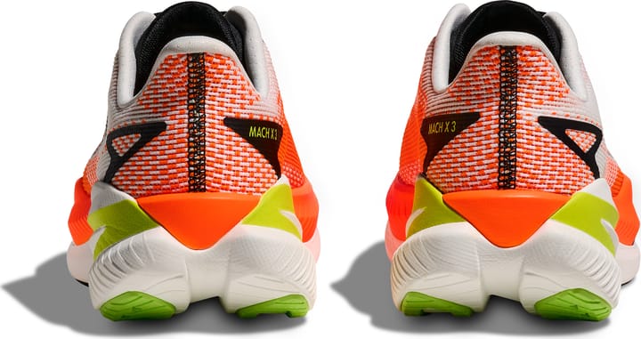 Hoka Men's Mach X 3 White/Neon Tangerine Hoka