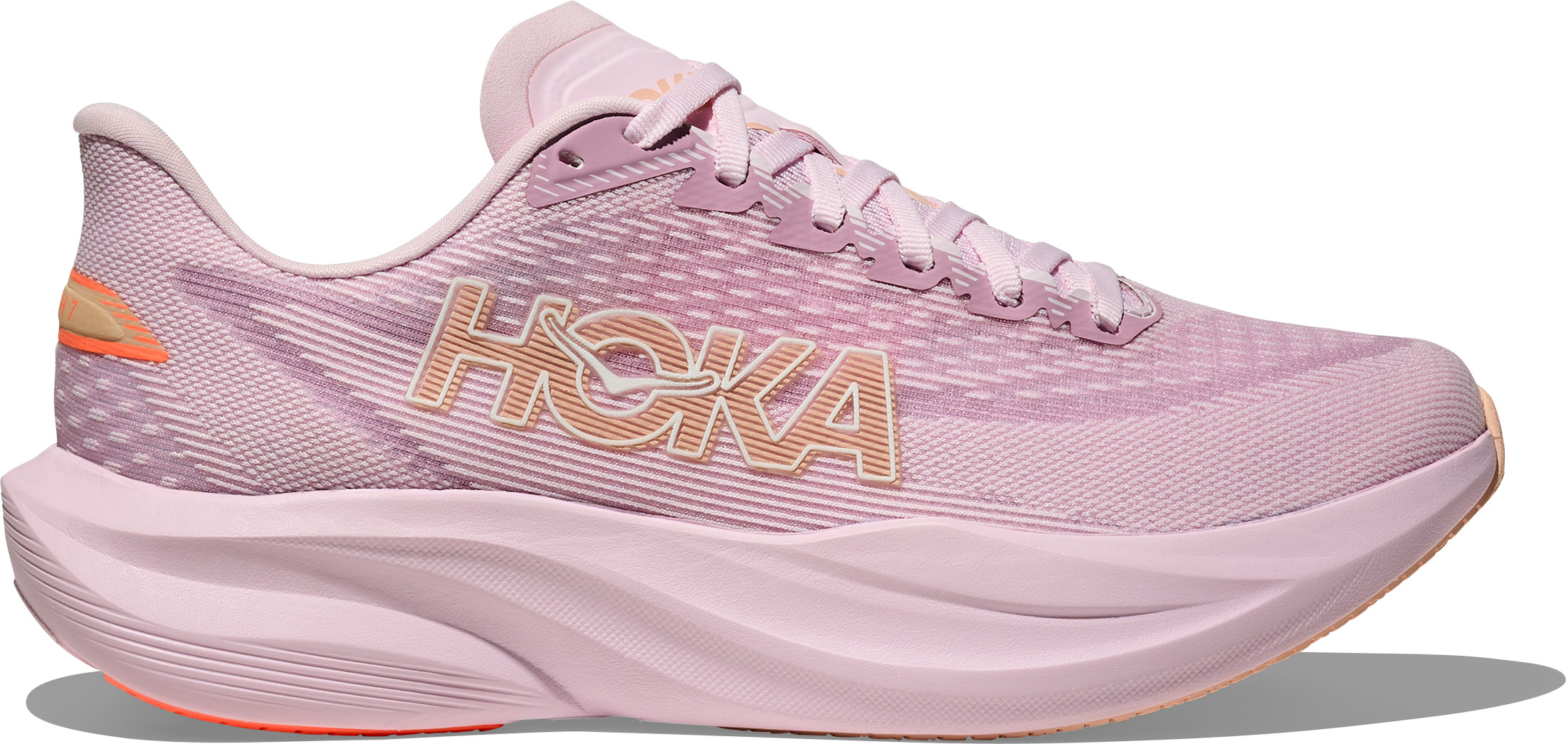 Hoka Women's Mach 7 Lilac Cream/Tangerine Glow