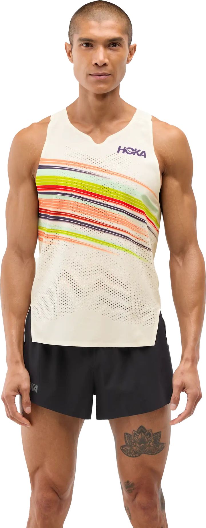 Hoka Men's Race Day Singlet Alabaster Flare Hoka