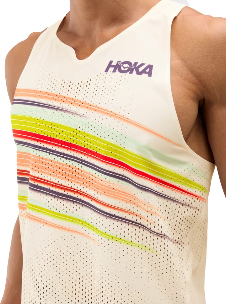 Hoka Men's Race Day Singlet Alabaster Flare Hoka