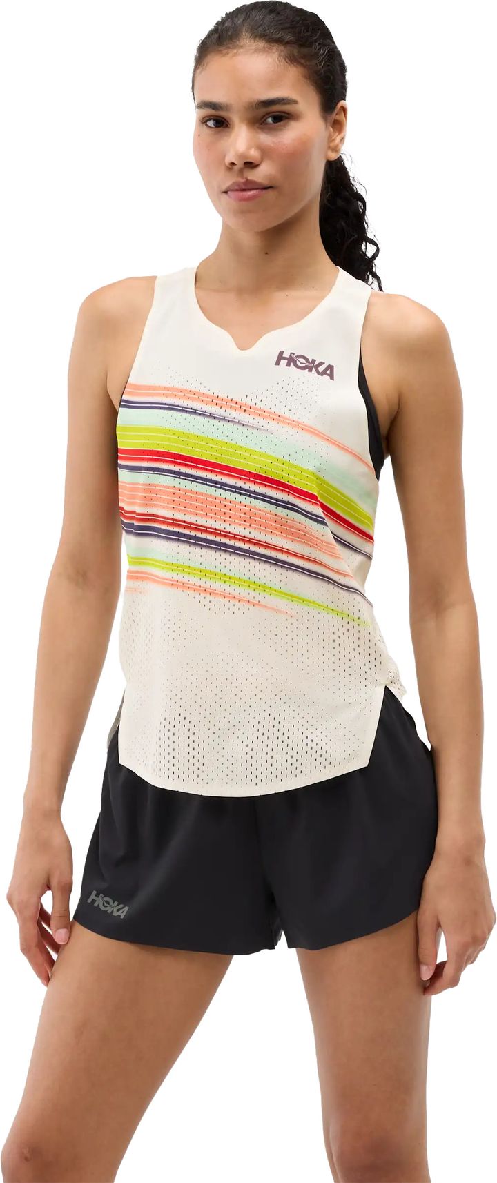 Hoka Women's Race Day Singlet Alabaster Flare Hoka