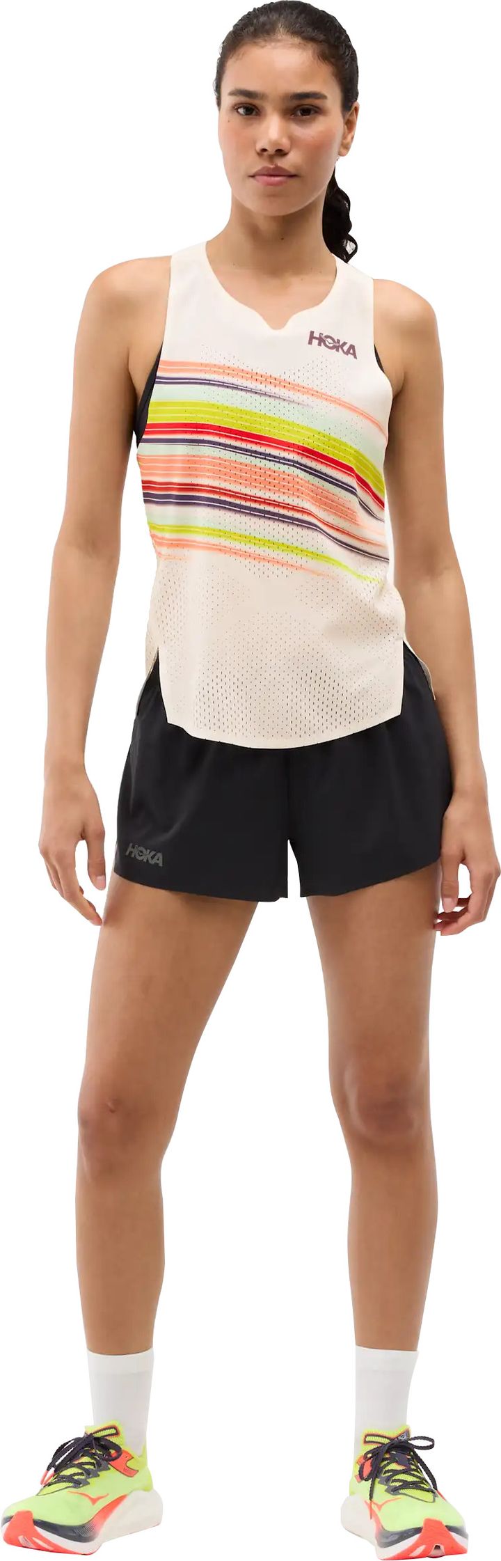 Hoka Women's Race Day Singlet Alabaster Flare Hoka