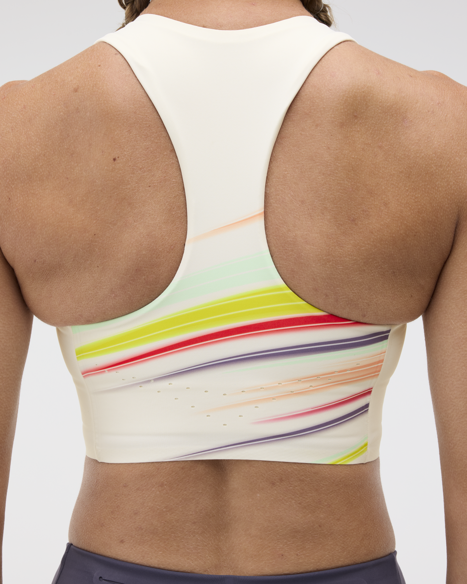 Hoka Women's Race Day Crop Bra Alabaster Flare