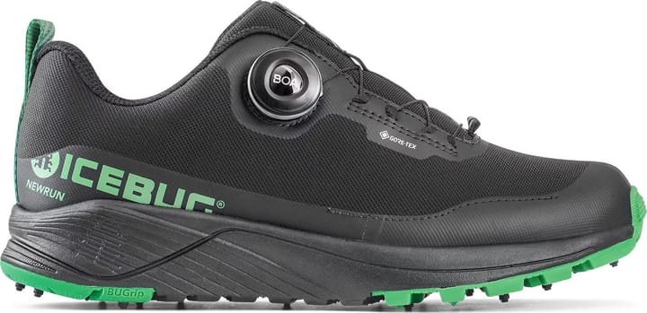 Icebug Women's Newrun Bugrip Gore-Tex Black/Grass Icebug