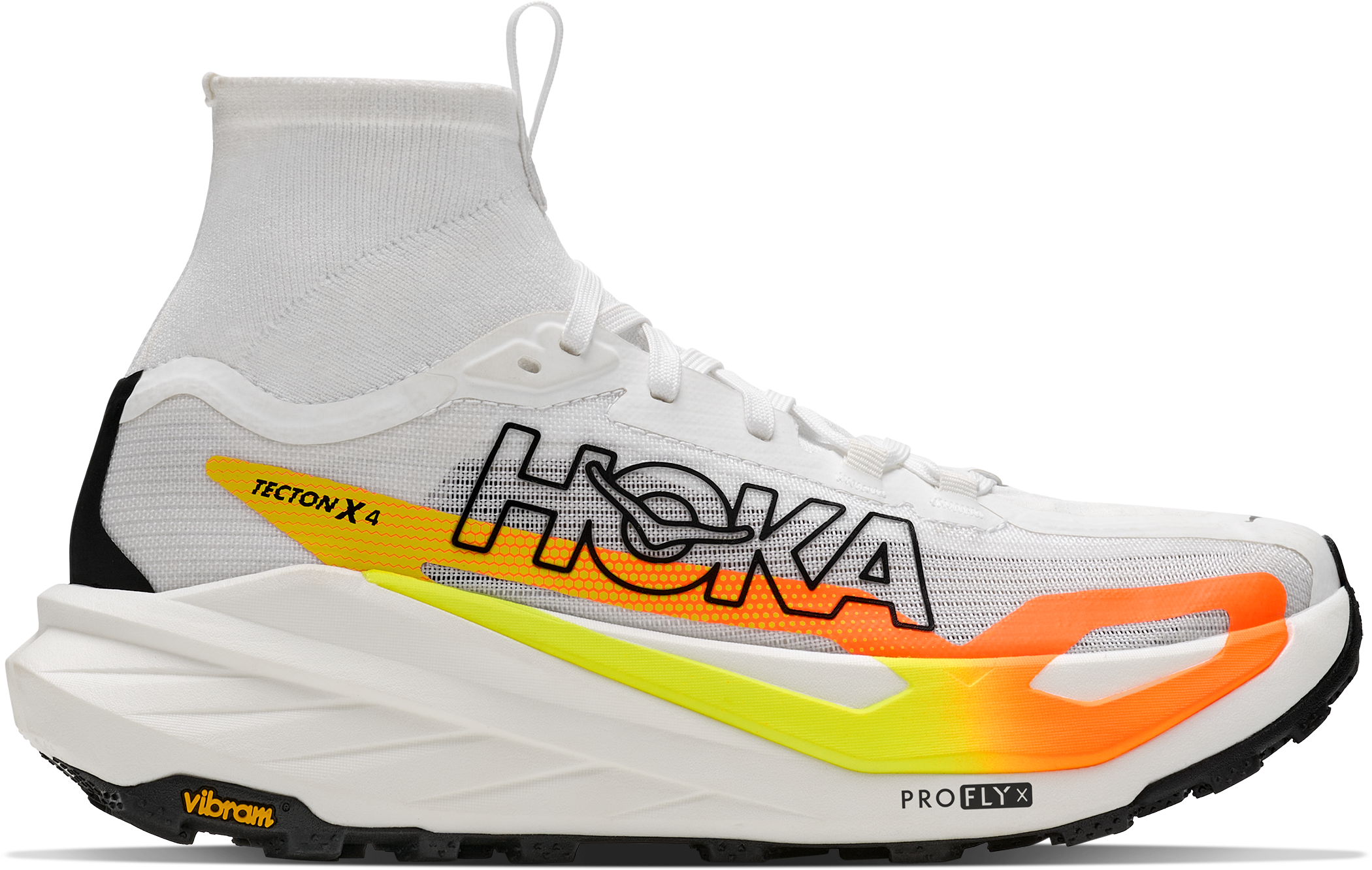 Hoka Men's Tecton X 4 Frost / Neon Tangerine