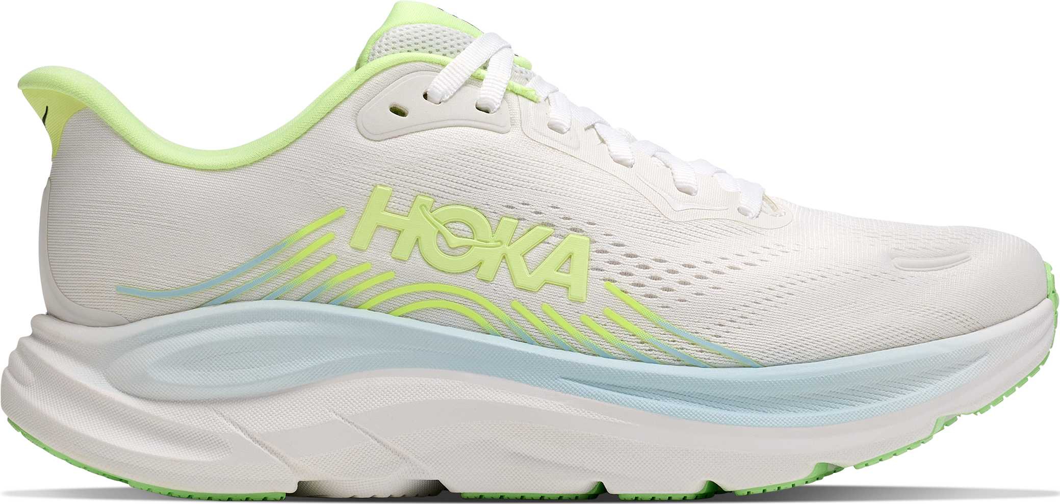 Hoka Women's Clifton 11 Wide Frost / Neon Yuzu