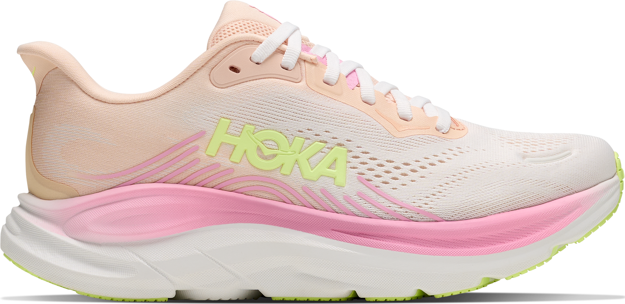 Hoka Women's Clifton 11 Wide Tangerine Glow / White