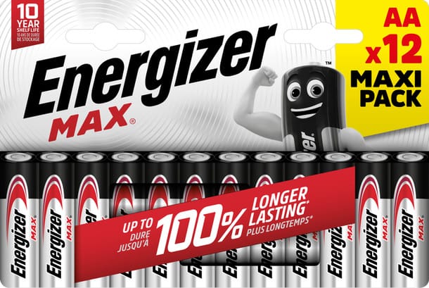 Energizer Max AA 1,5v Batteri 12 Pack Energizer