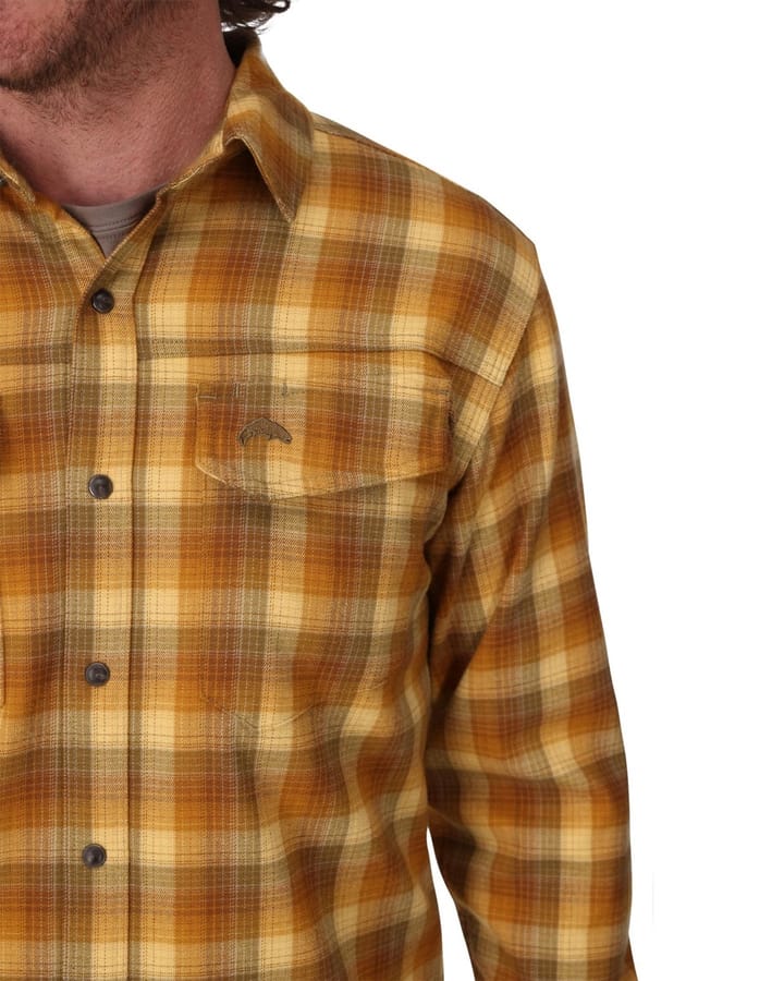 Simms Gallatin Flannel Shirt Kennebec Plaid: Stone Simms