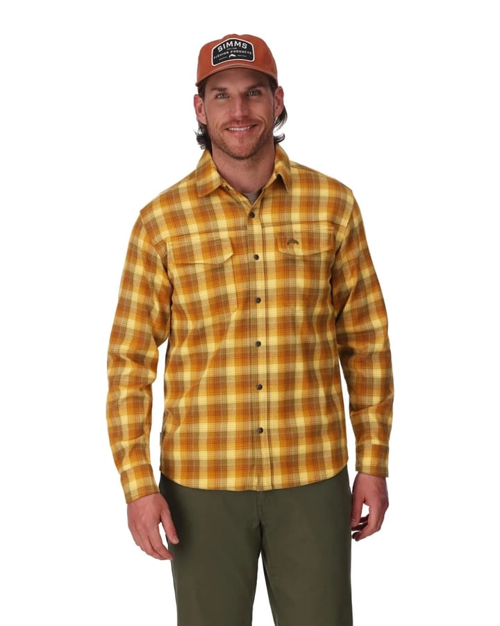 Simms Gallatin Flannel Shirt Kennebec Plaid: Stone Simms
