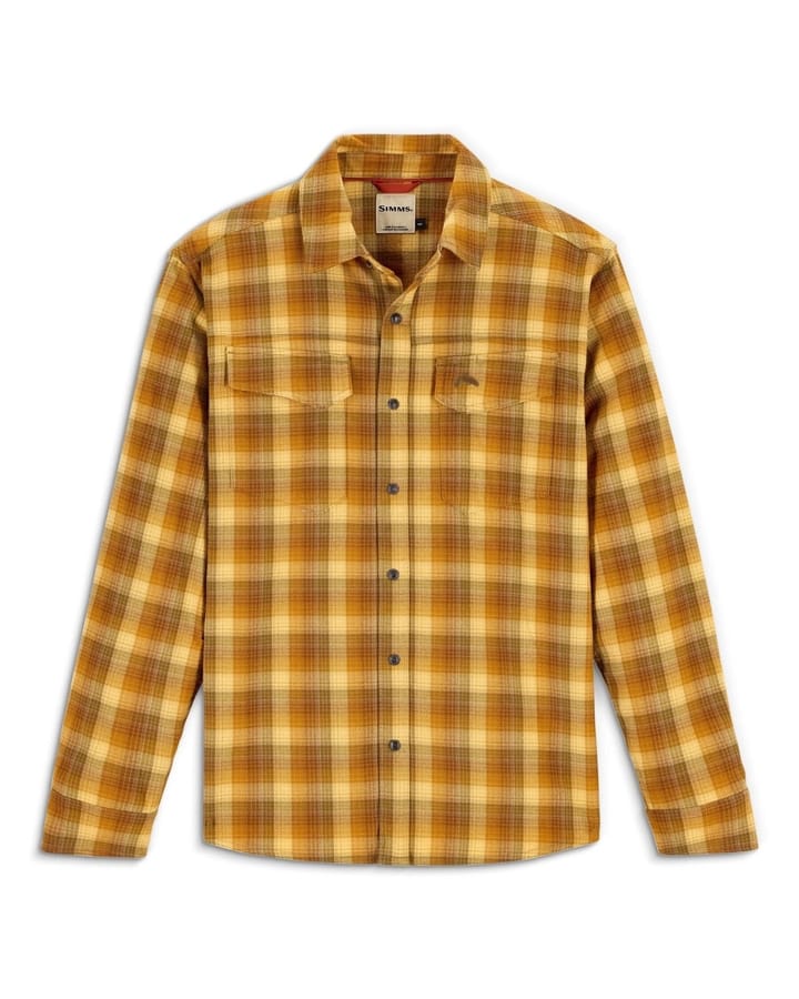 Simms Gallatin Flannel Shirt Kennebec Plaid: Stone Simms