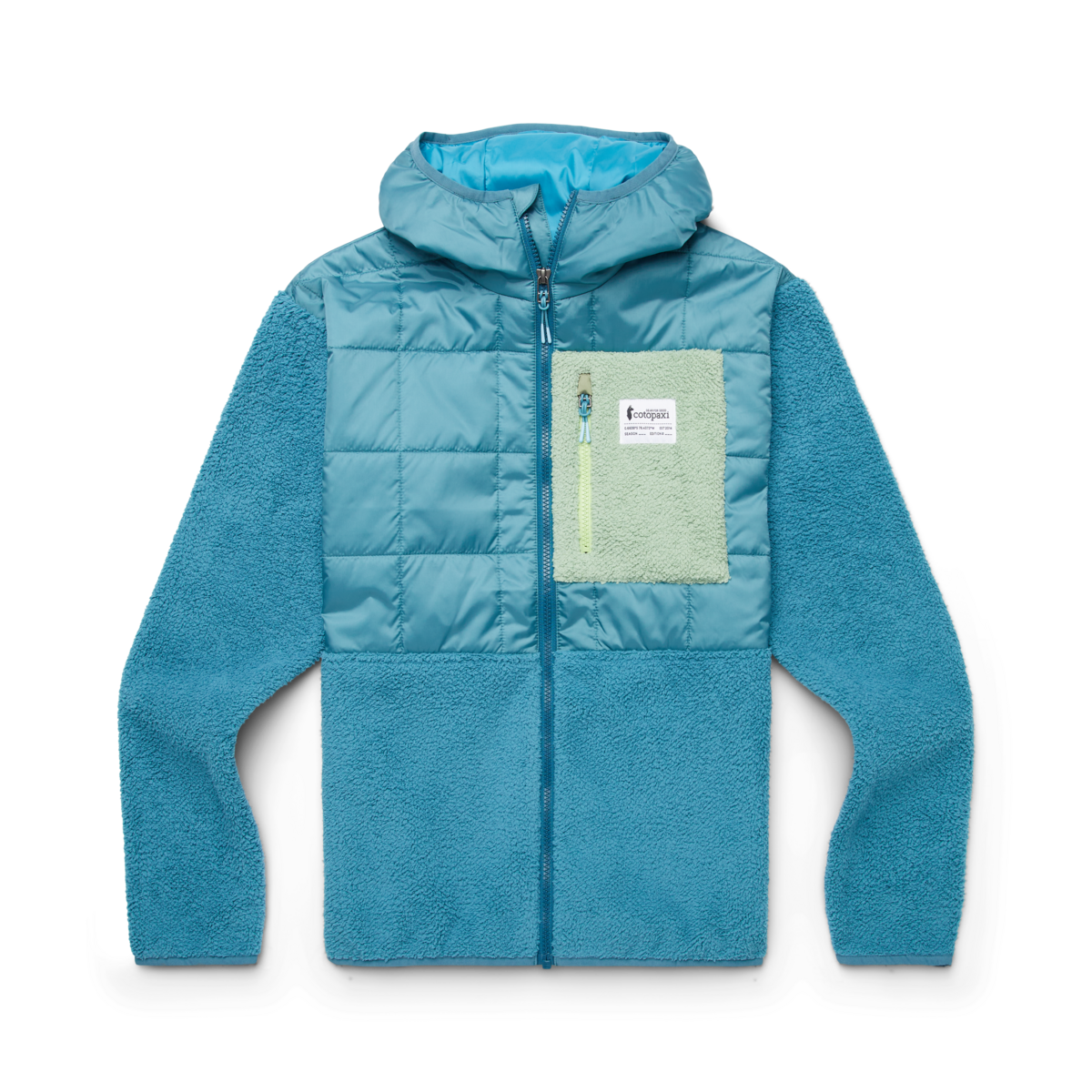 Cotopaxi Women’S Trico Hybrid Hooded Jacket Blue Spruce/Drizzle
