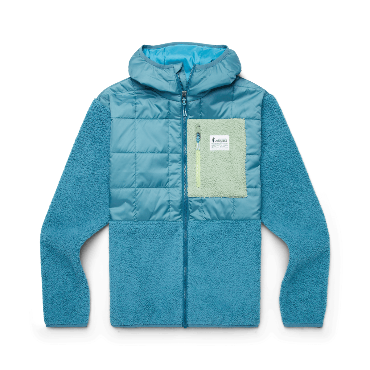Cotopaxi Women'S Trico Hybrid Hooded Jacket Blue Spruce/Drizzle