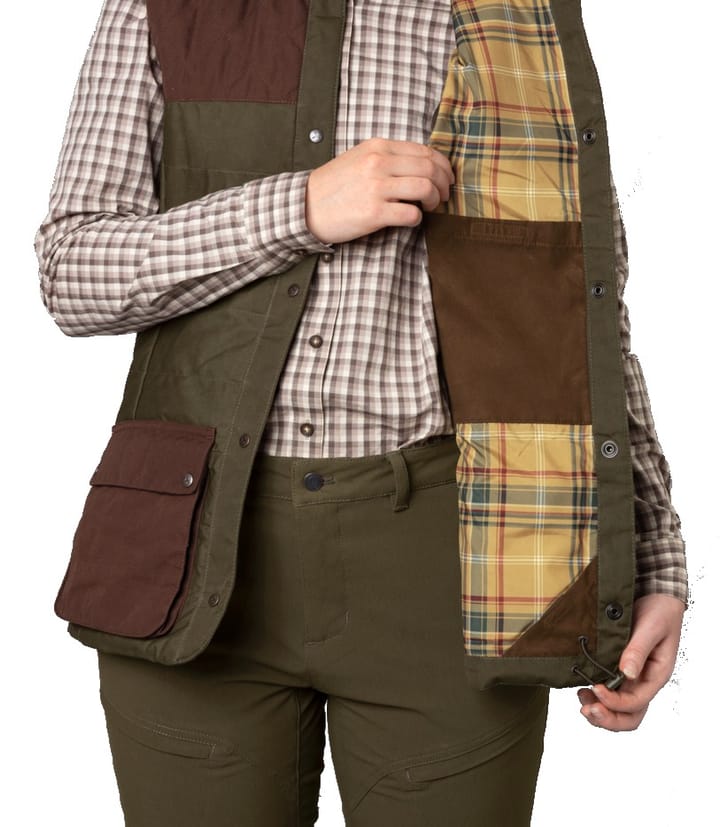 Härkila Women's Retrieve Waistcoat Dark Warm Olive/Burgundy Härkila