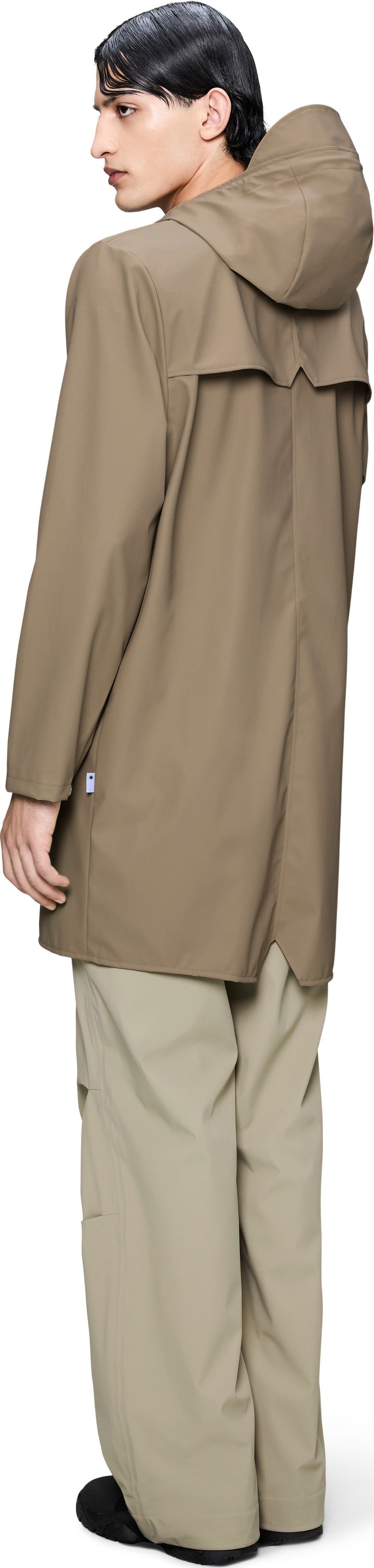 Rains Unisex Long Jacket Beige Rains