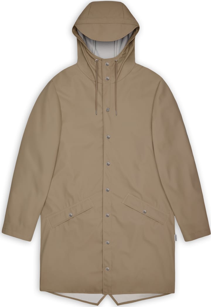 Rains Unisex Long Jacket Beige Rains