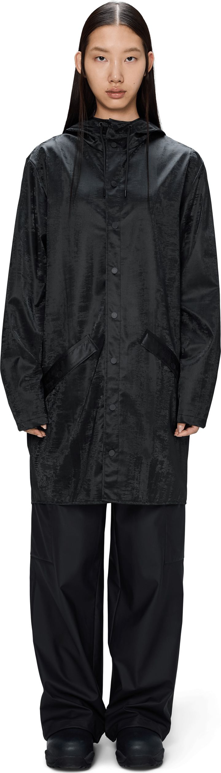 Rains Unisex Long Jacket Coal Rains