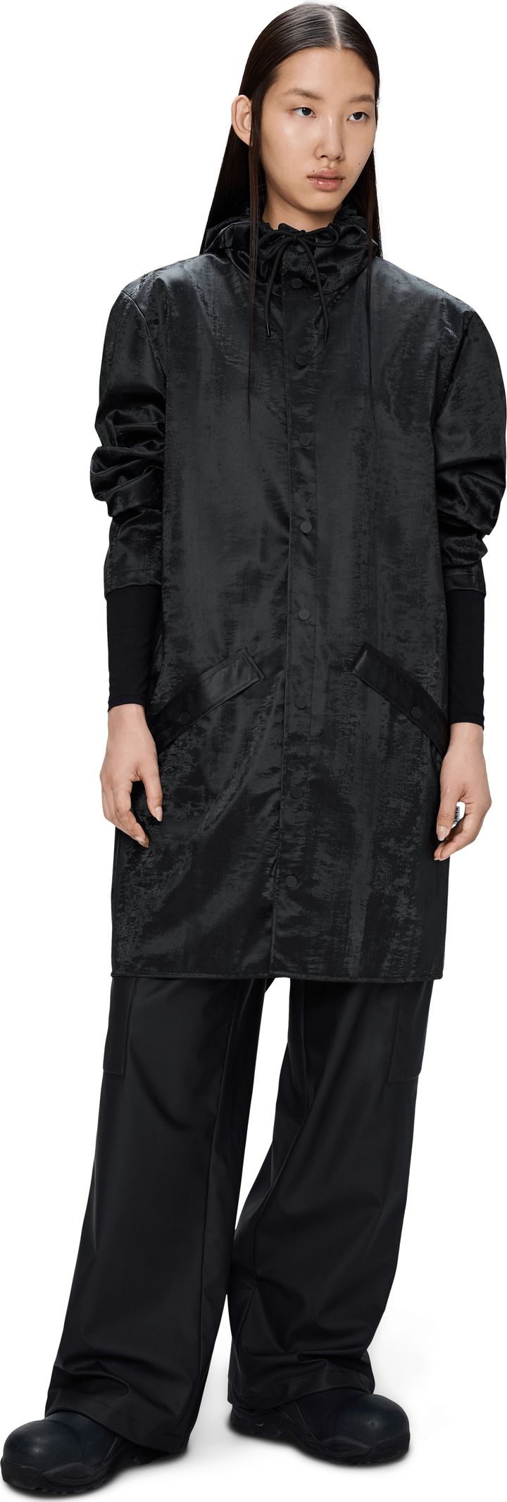 Rains Unisex Long Jacket Coal Rains