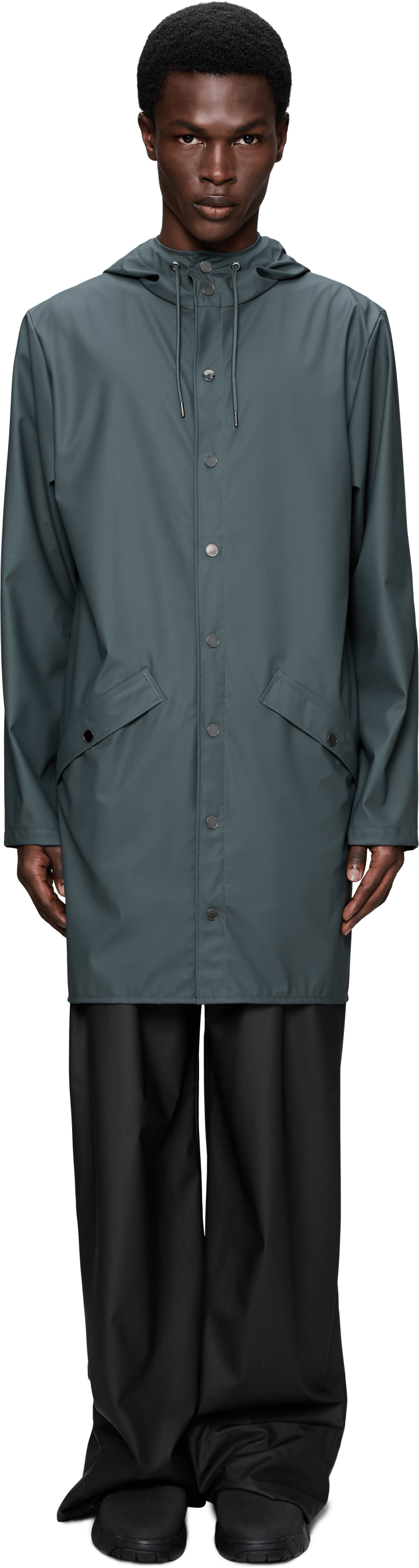 Rains Unisex Long Jacket Dark Grey Rains