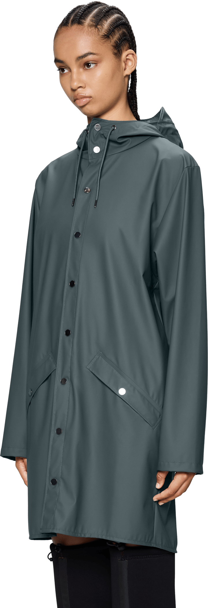 Rains Unisex Long Jacket Dark Grey Rains