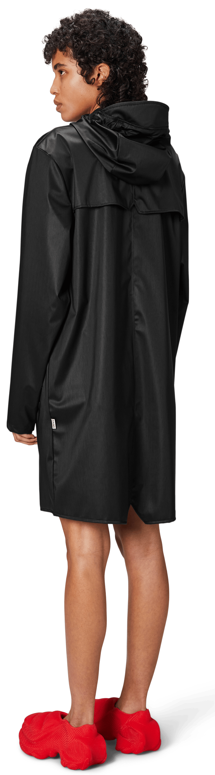 Rains Unisex Long Jacket Black Grain Rains