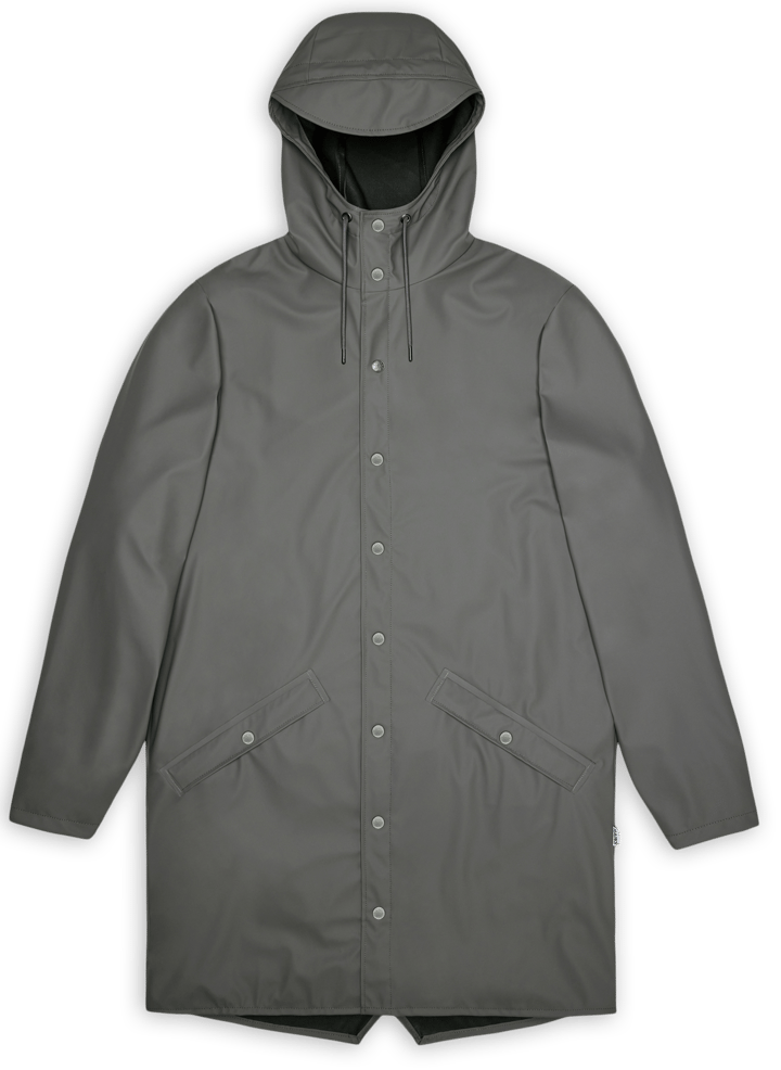 Rains Unisex Long Jacket Grey Rains