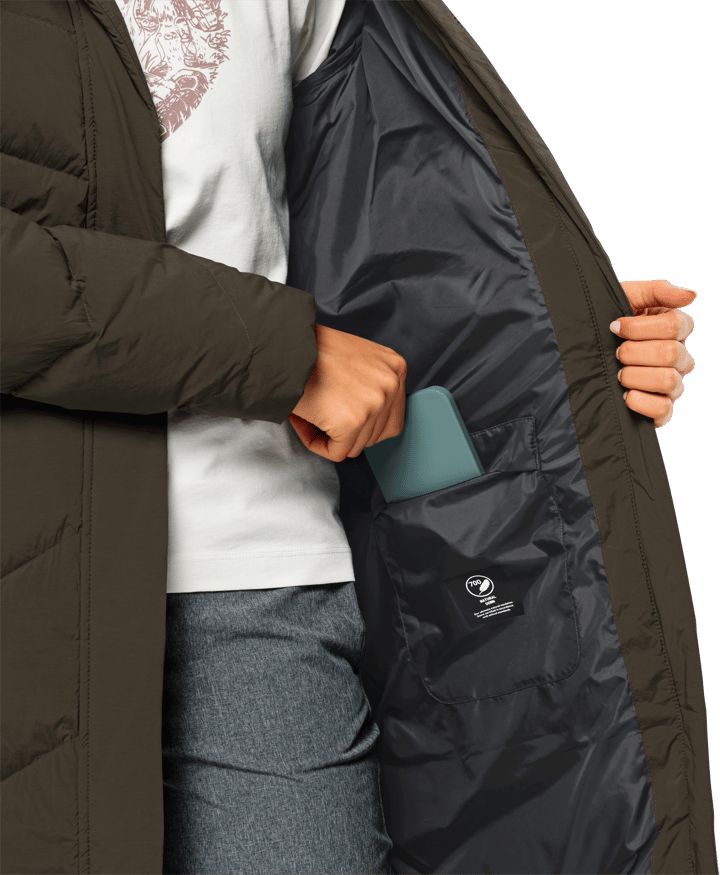 Jack Wolfskin Women's Marienplatz Coat Obsidian Moss Jack Wolfskin