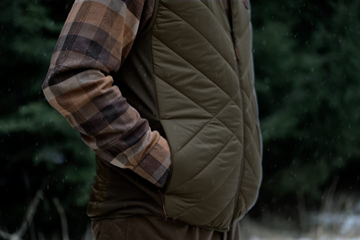 Härkila Men's HEAT Insulated Vest Willow Green/Shadow Brown Härkila