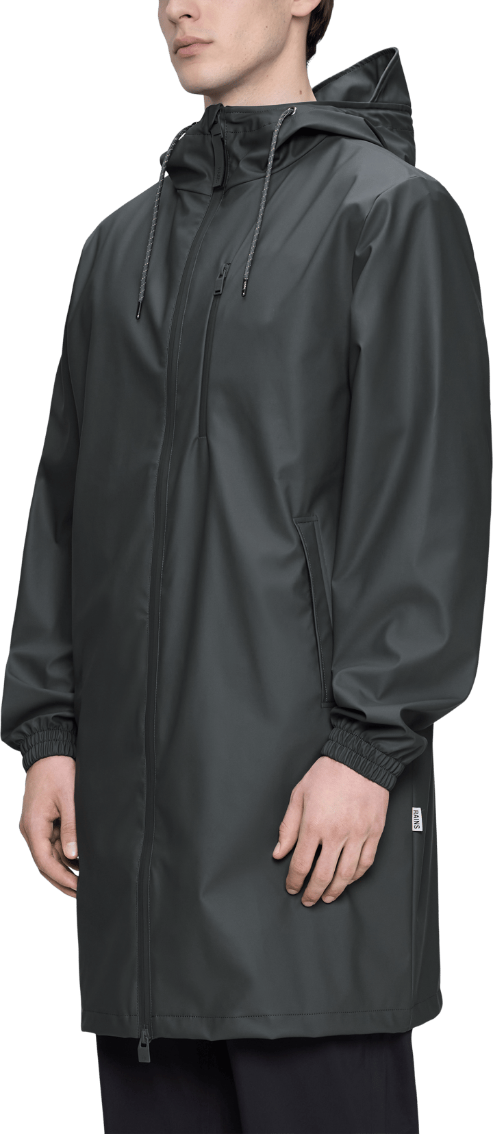 Rains Unisex Long Storm Breaker Dark Grey Rains