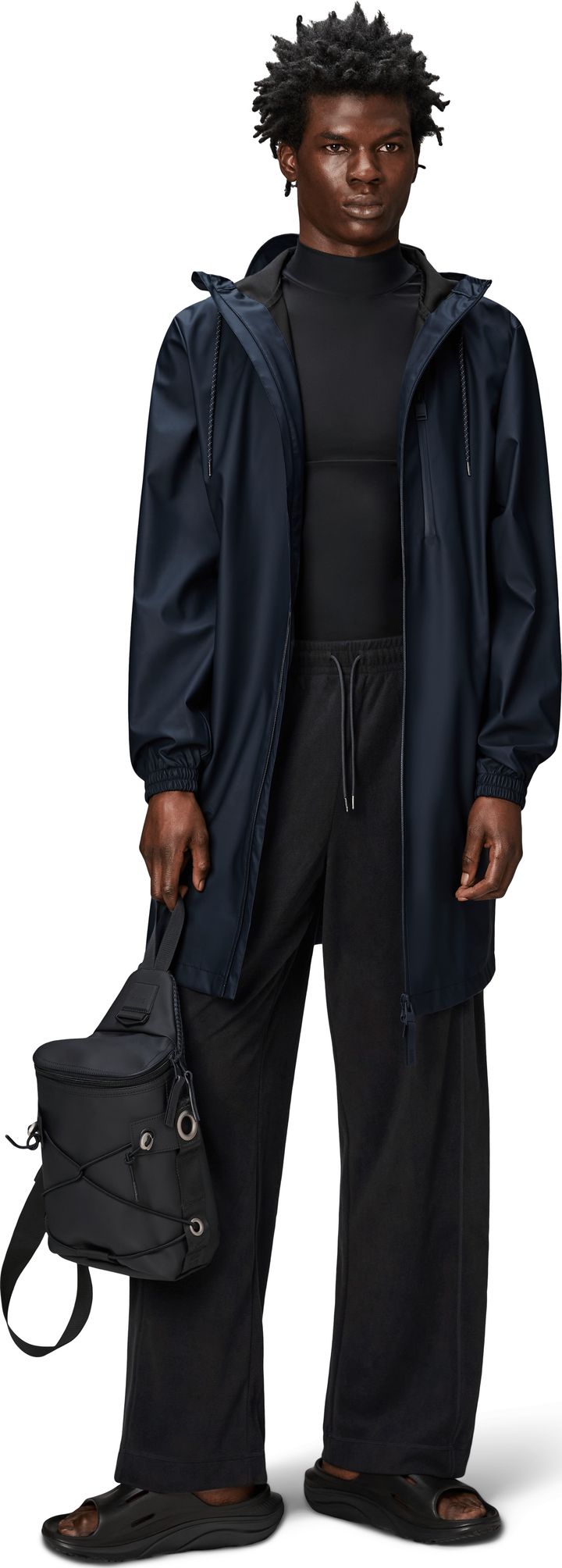 Rains Unisex Long Storm Breaker Navy Rains