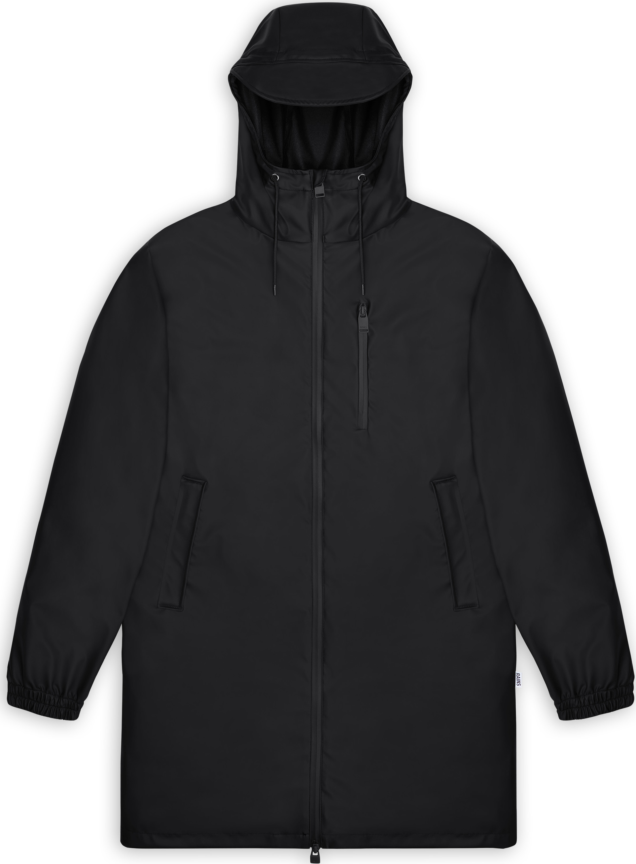 Rains Unisex Long Storm Breaker Black Regnjakker L
