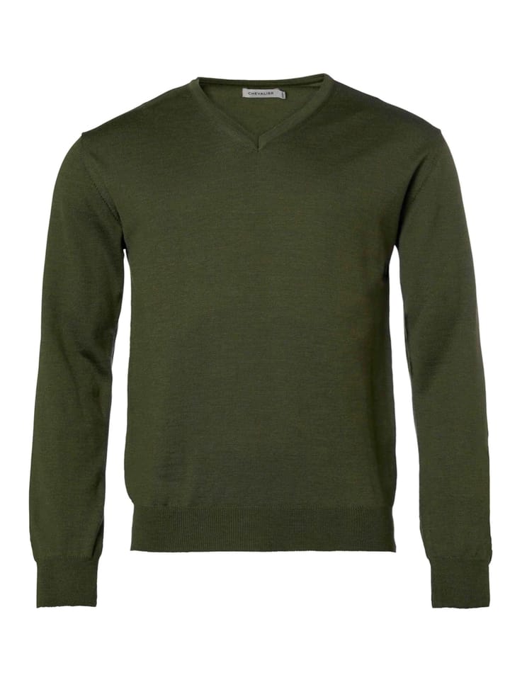 Chevalier Aston V-Neck Merino Pullover Men Dark Greeen Chevalier